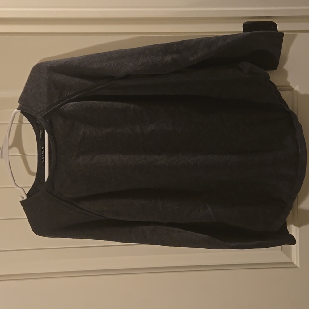 Jeanne Pierre Dark Gray Long Sleeve Top